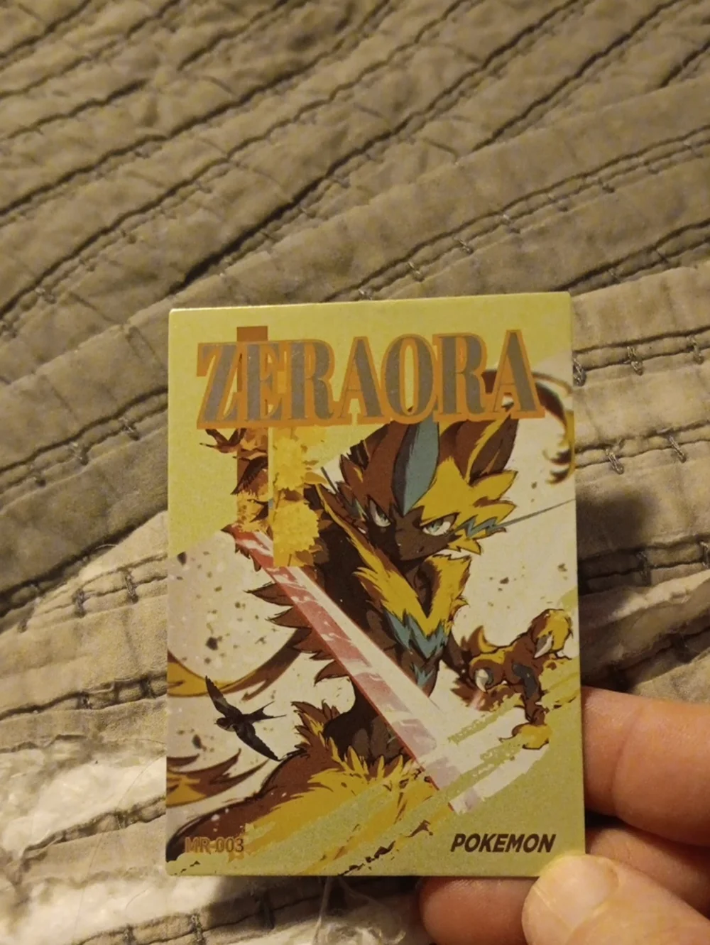 Pokemon Zeraora Card - Yellow & Blue Accents